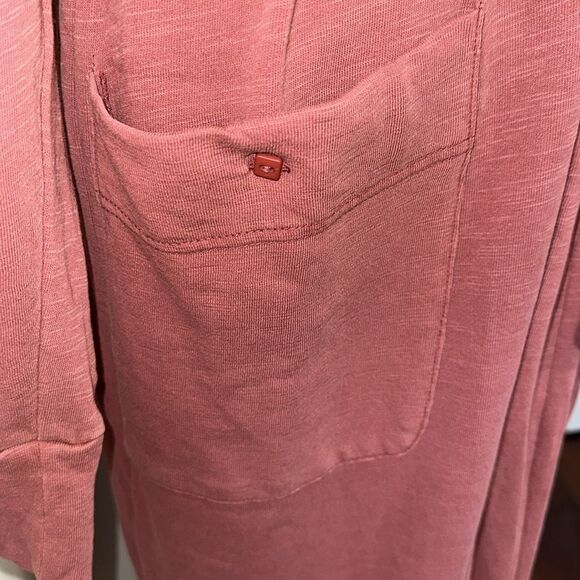 Free People S Babe I'm Yours Cardigan Style Long Sleeve Robe Dried Currant Wine - Picture 12 of 16